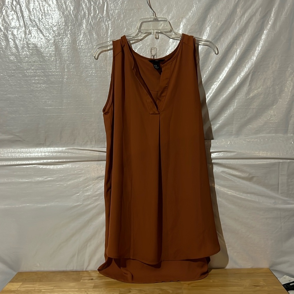 H&M Rust Sleeveless Blouse